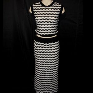 Jessica Simpson Black & White Knit Set